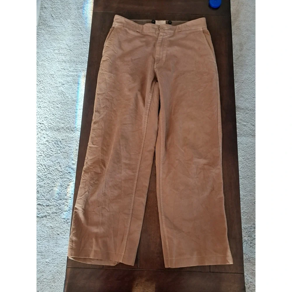 GAP Khaki Pants Mens 31×32 Tan Brown Straight Leg Cotton Blend